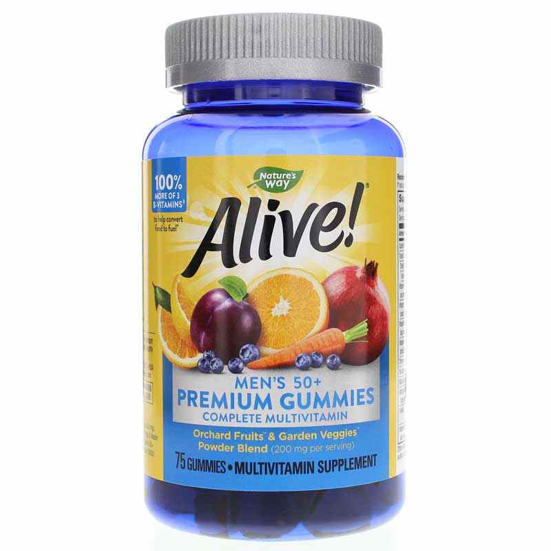 Alive Men's 50+ Gummy Vitamins, Natures Way
