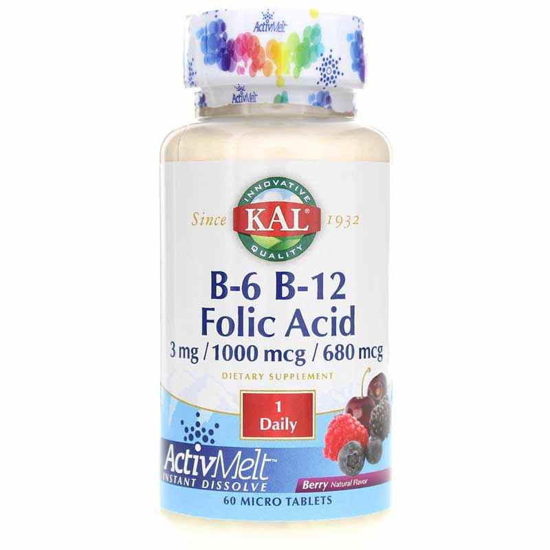 B-6 B-12 Folic Acid ActivMelt, Kal