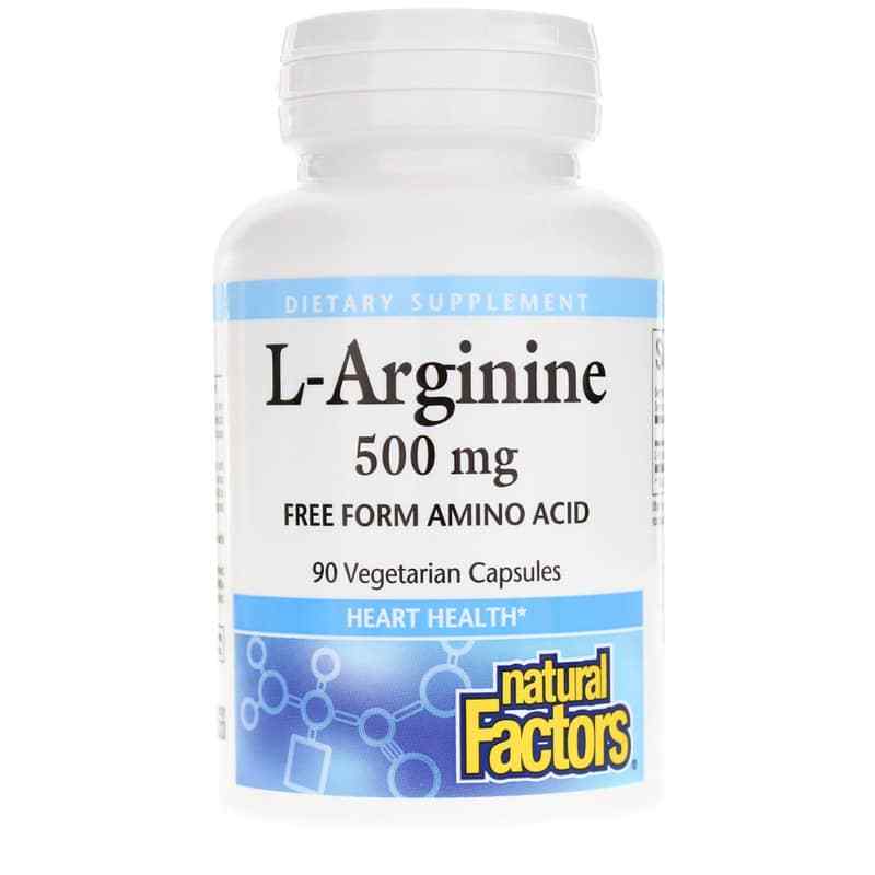 L-Arginine 500 Mg, Natural Factors