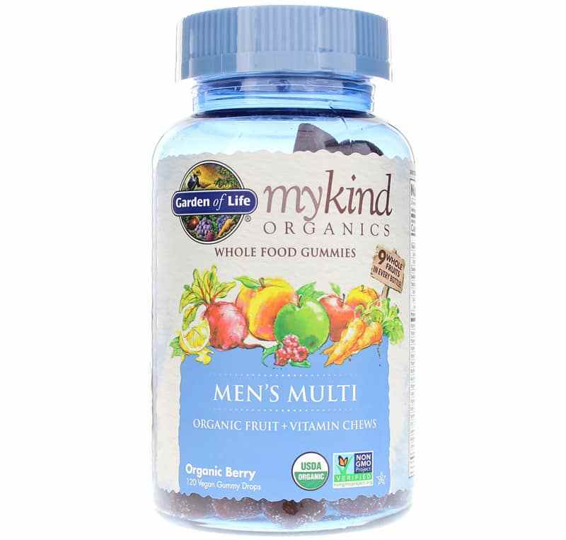 Men's Multi Whole Food Multivitamin Gummies, Garden of Life mykind Organics