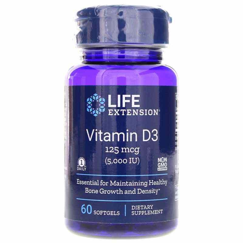 Vitamin D3 125mcg (5000 IU), Life Extension